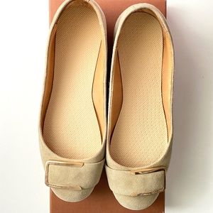 COACH "UNIQUE" Flat suede rounded toe/ Woman US 6B